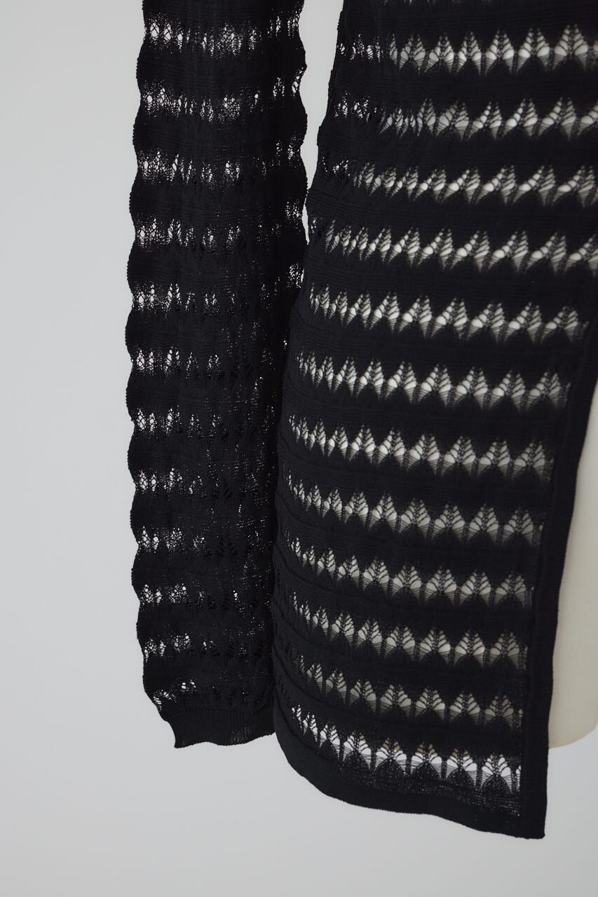 RIM.ARK 「Crochet open knit C/D」|カーディガン|