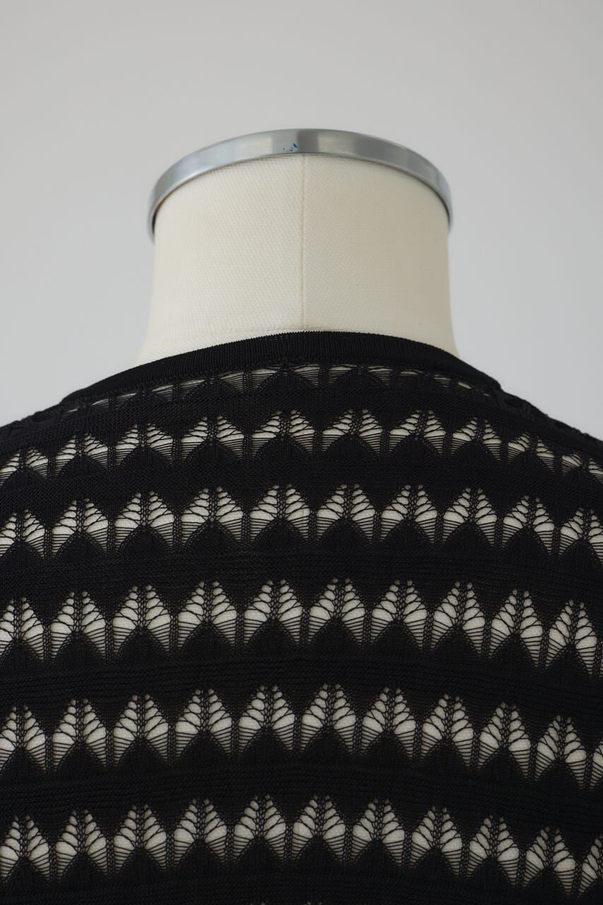 RIM.ARK 「Crochet open knit C/D」|カーディガン|