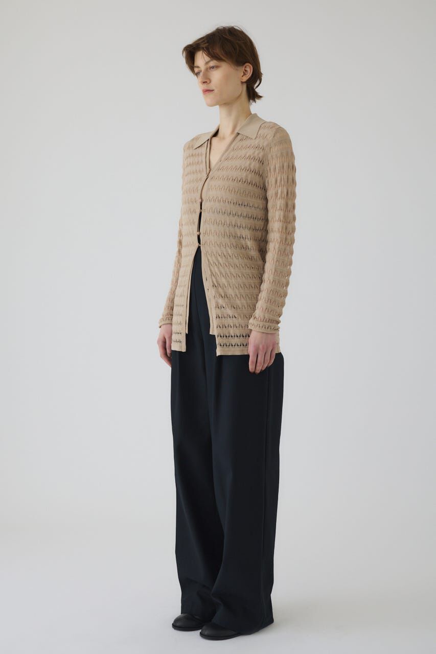 RIM.ARK 「Crochet open knit C/D」|カーディガン|