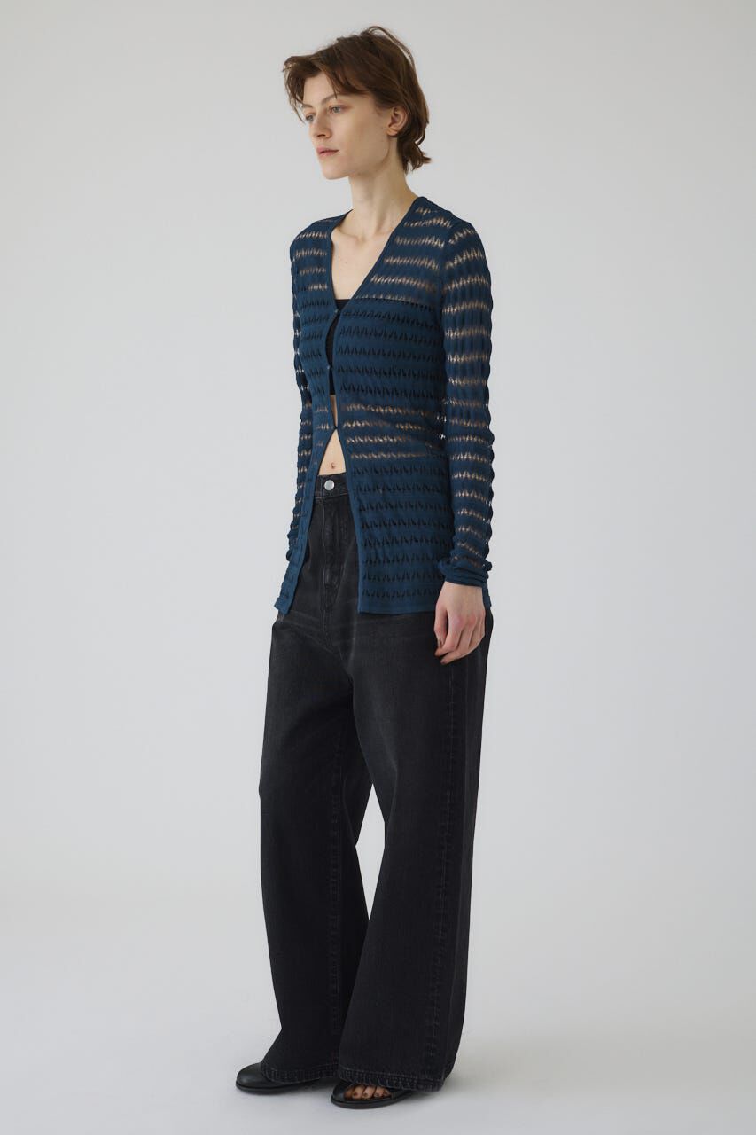 RIM.ARK 「Crochet open knit C/D」|カーディガン|