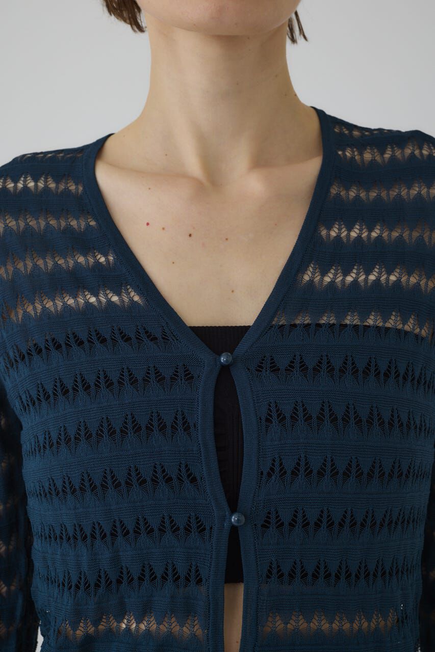 RIM.ARK 「Crochet open knit C/D」|カーディガン|