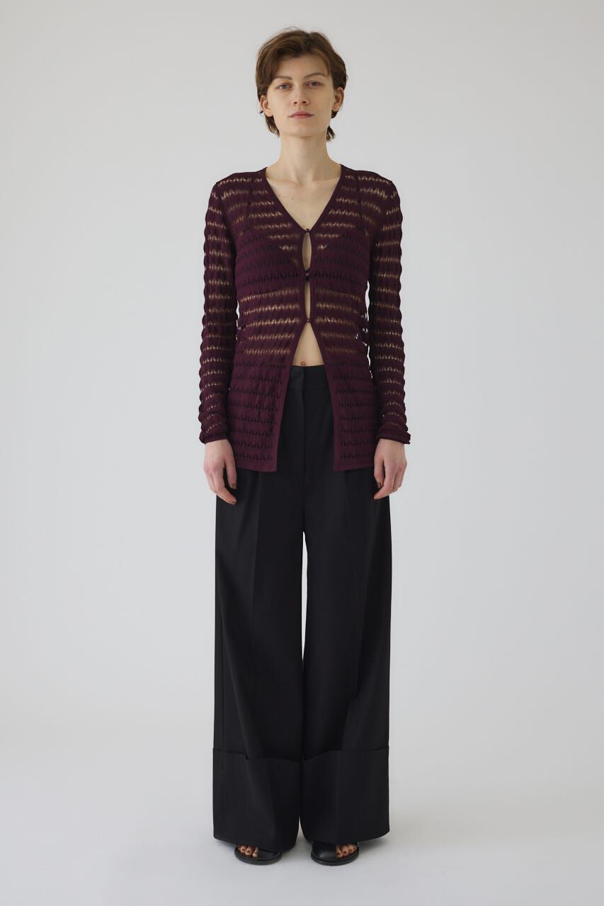 RIM.ARK 「Crochet open knit C/D」|カーディガン|