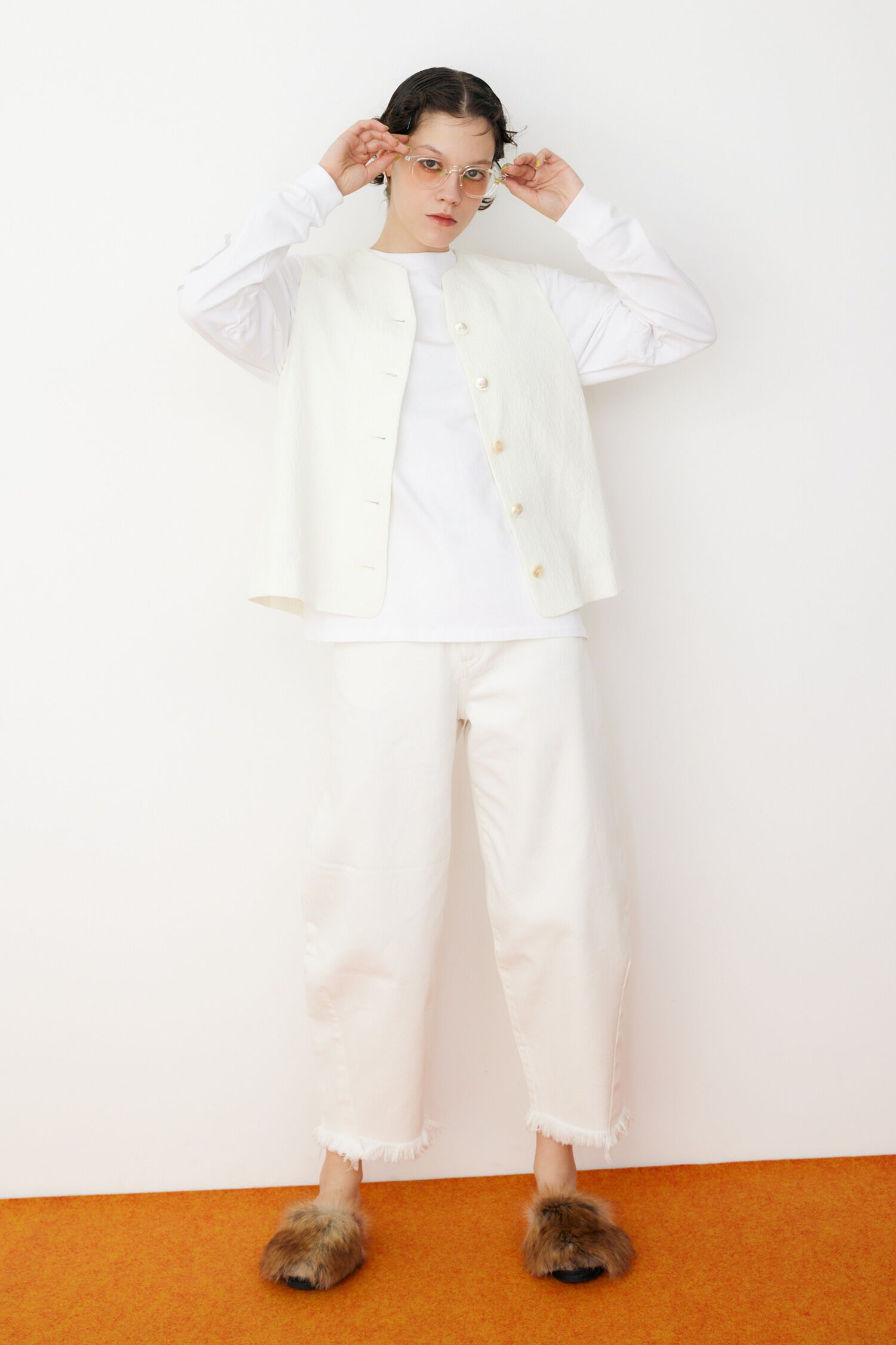 HeRIN.CYE「Jacquard vest」|ダウンベスト・ベスト|