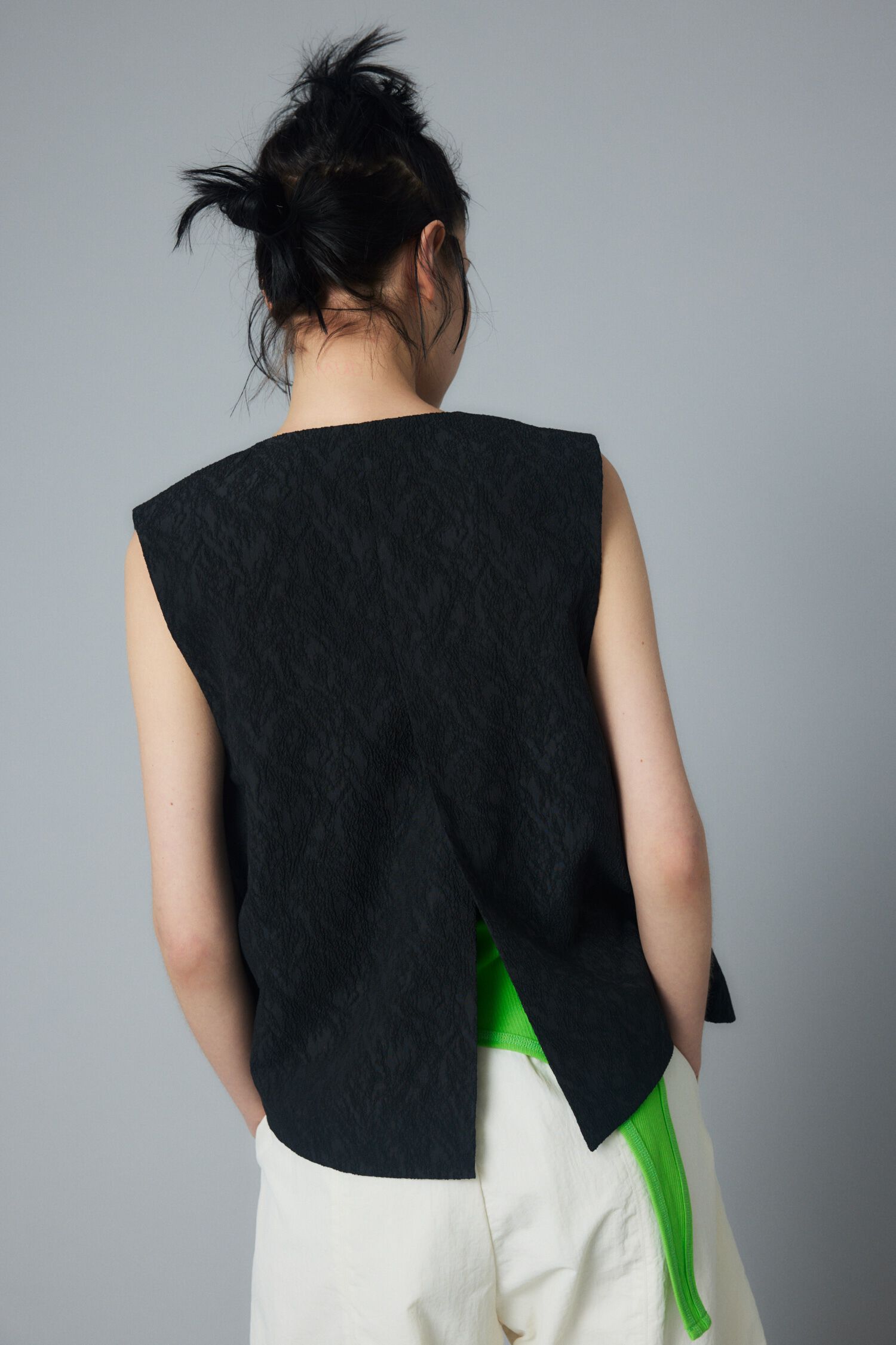 HeRIN.CYE「Jacquard vest」|ダウンベスト・ベスト|