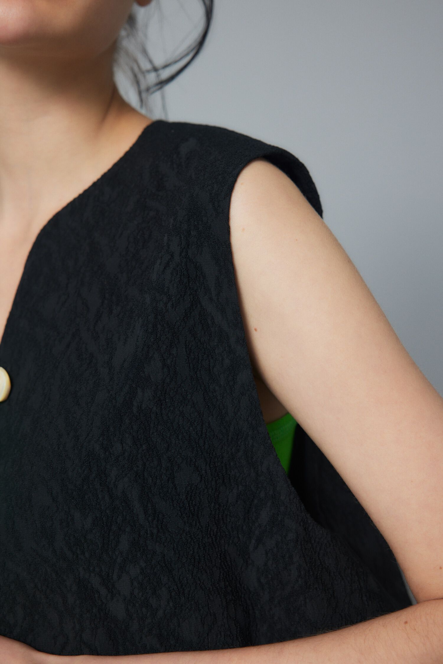 HeRIN.CYE「Jacquard vest」|ダウンベスト・ベスト|