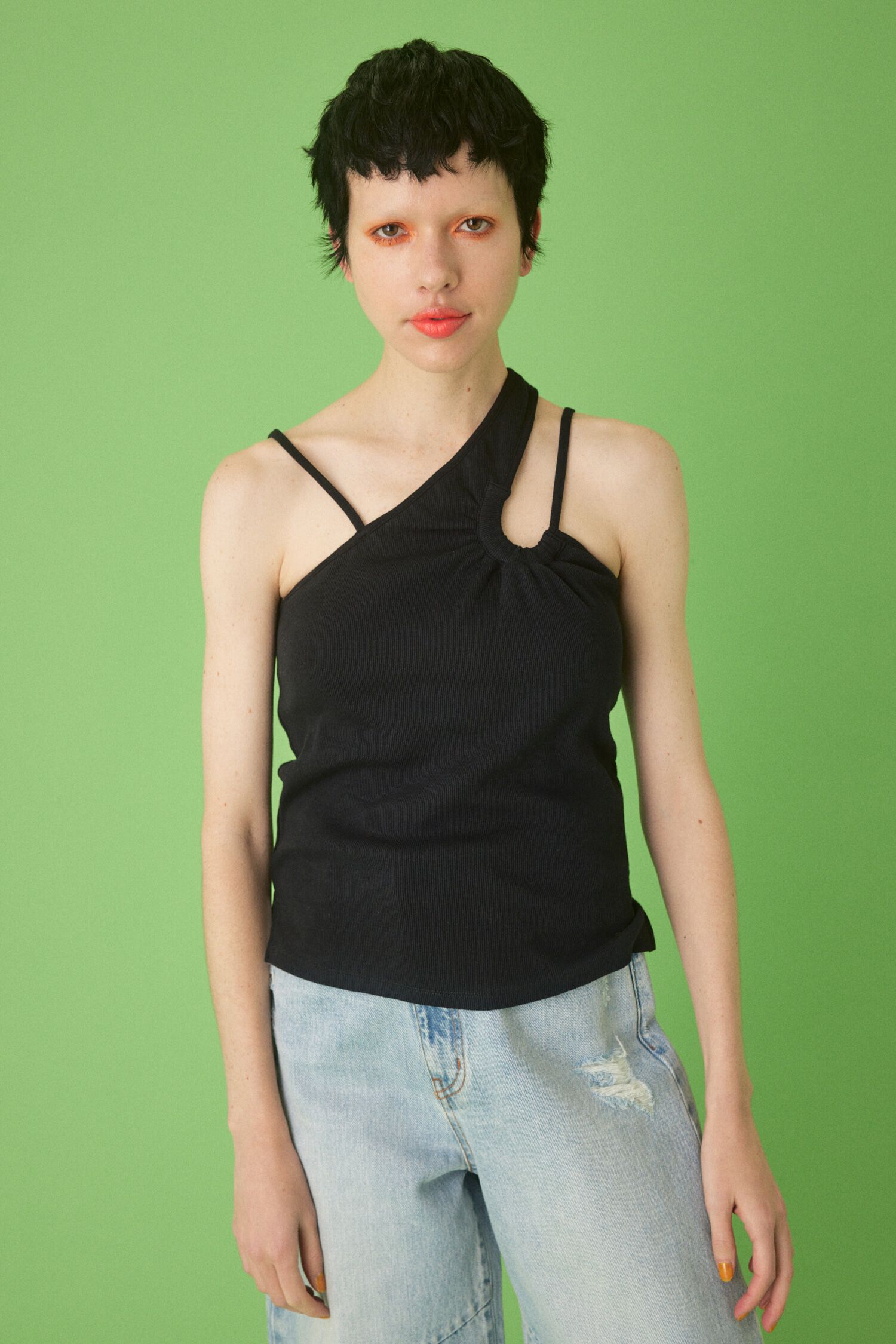 HeRIN.CYE「Cutting tanktop」|タンクトップ|BLK