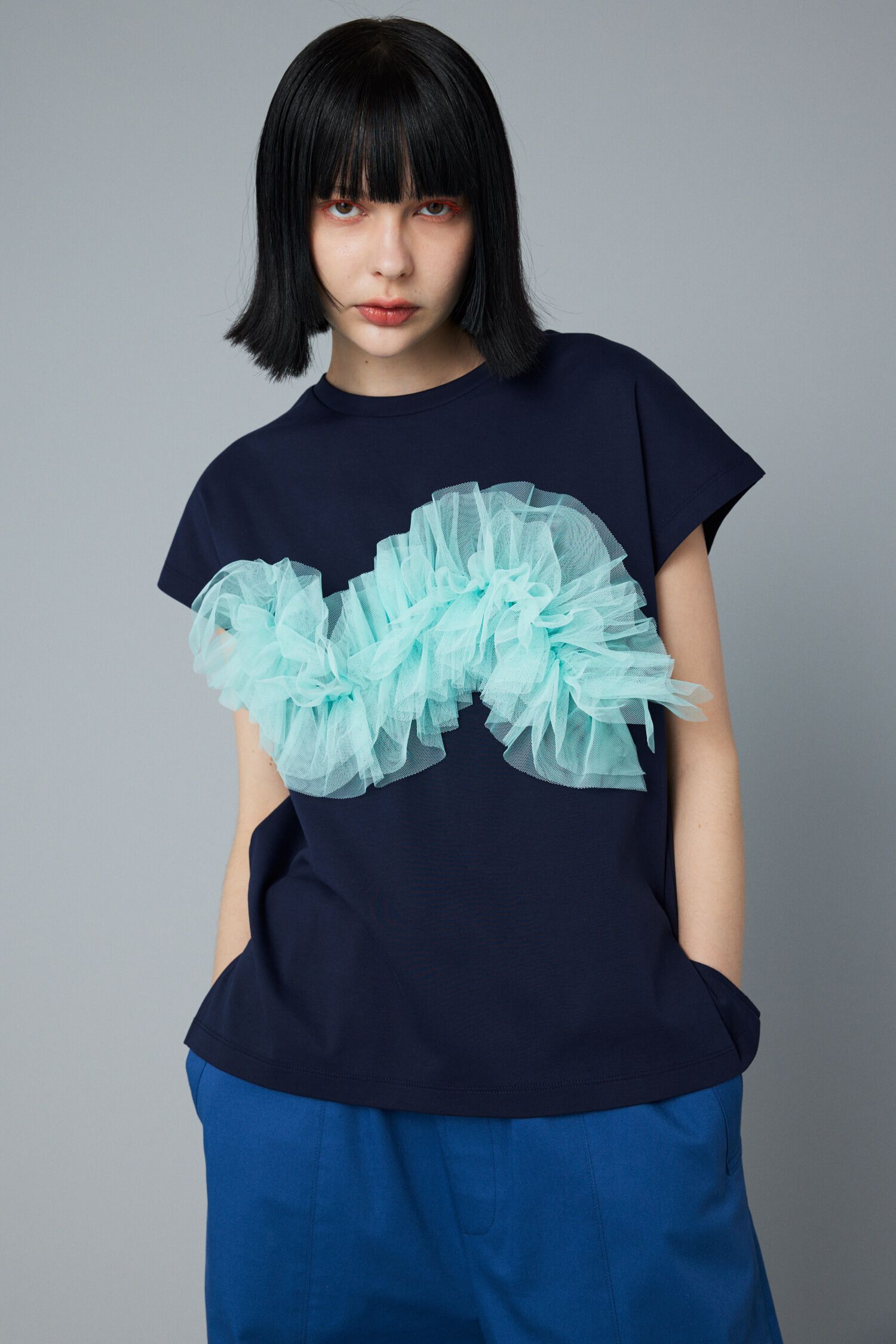 HeRIN.CYE「Attachment tops」|Tシャツ・カットソー|NVY