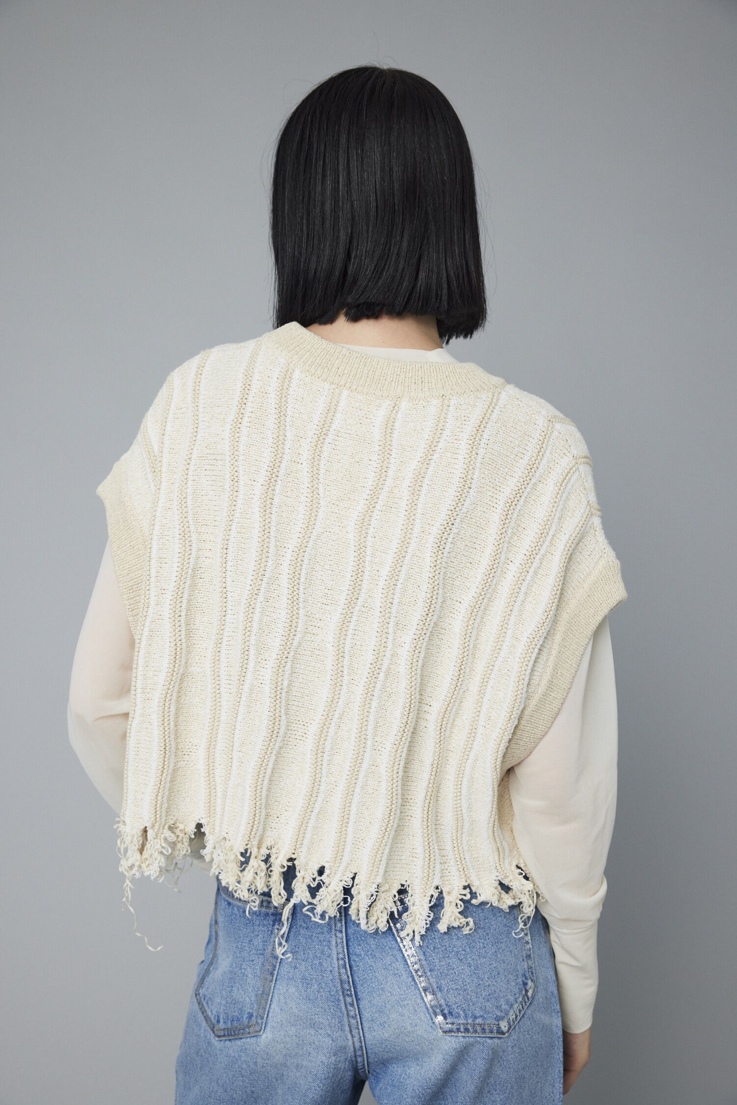 HeRIN.CYE「Wave stitch knit tops」|シャツ・ブラウス|
