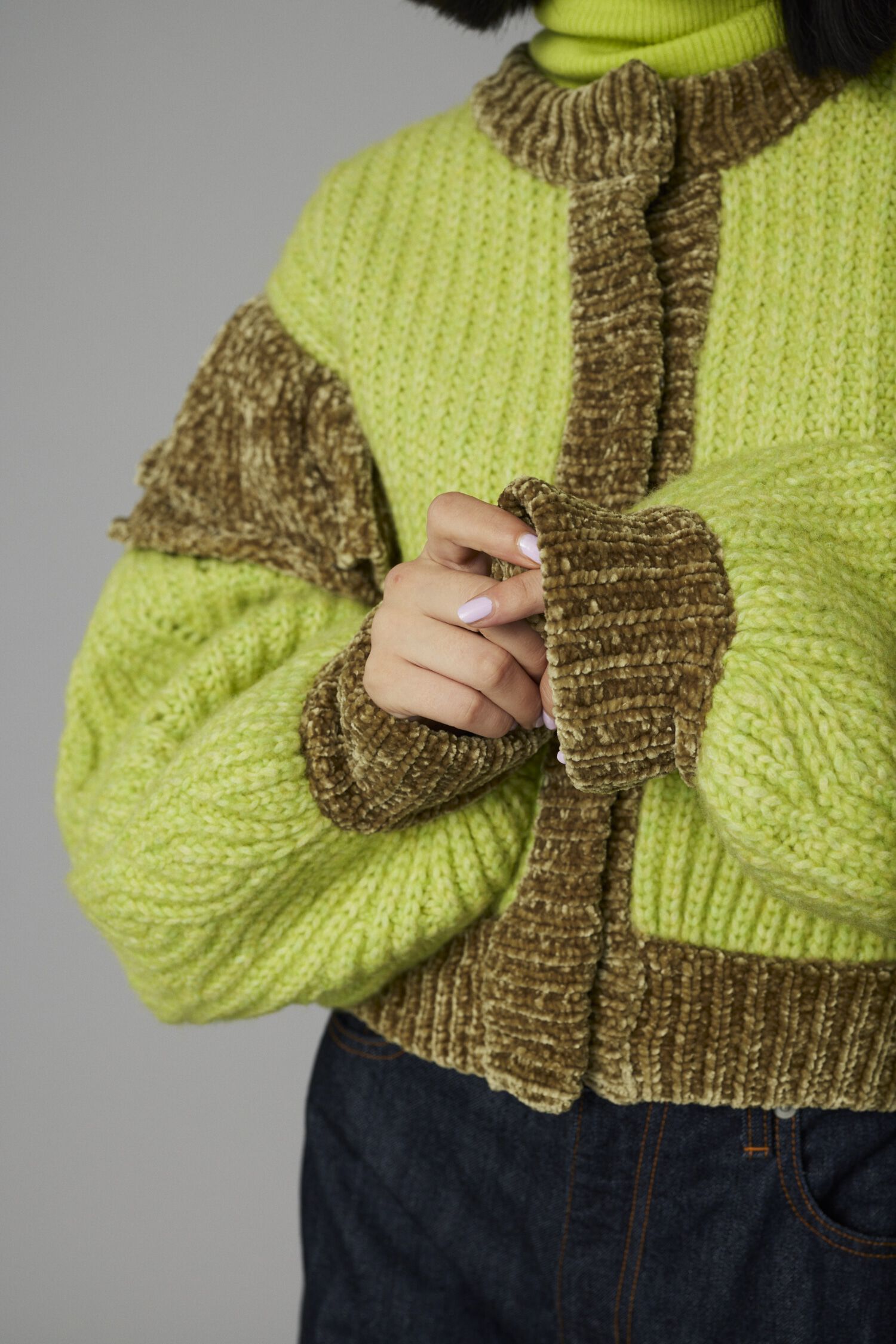 HeRIN.CYE「Frill shoulder cardigan」|カーディガン|