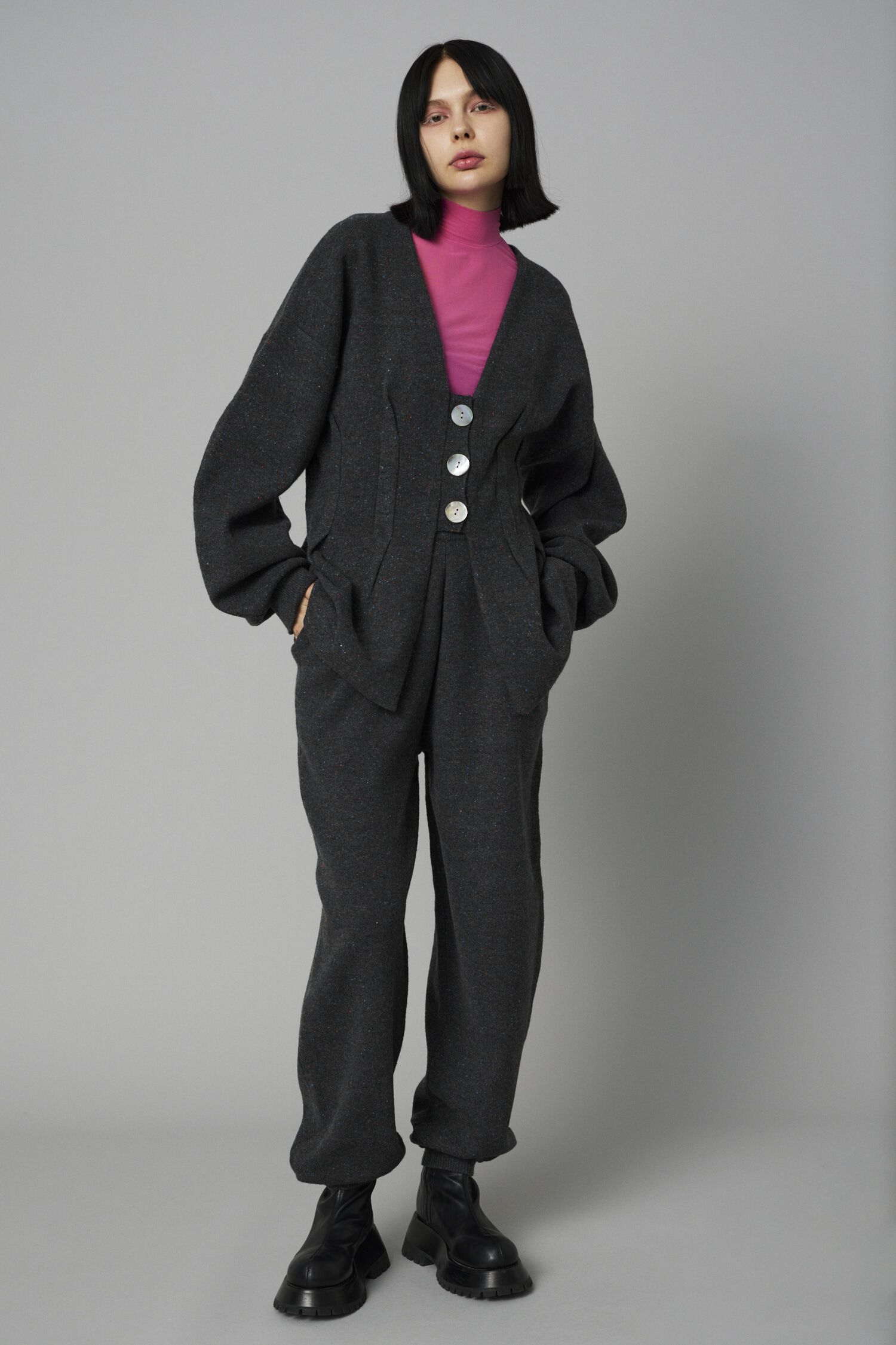 HeRIN.CYE「Nep knit cardigan」|カーディガン|