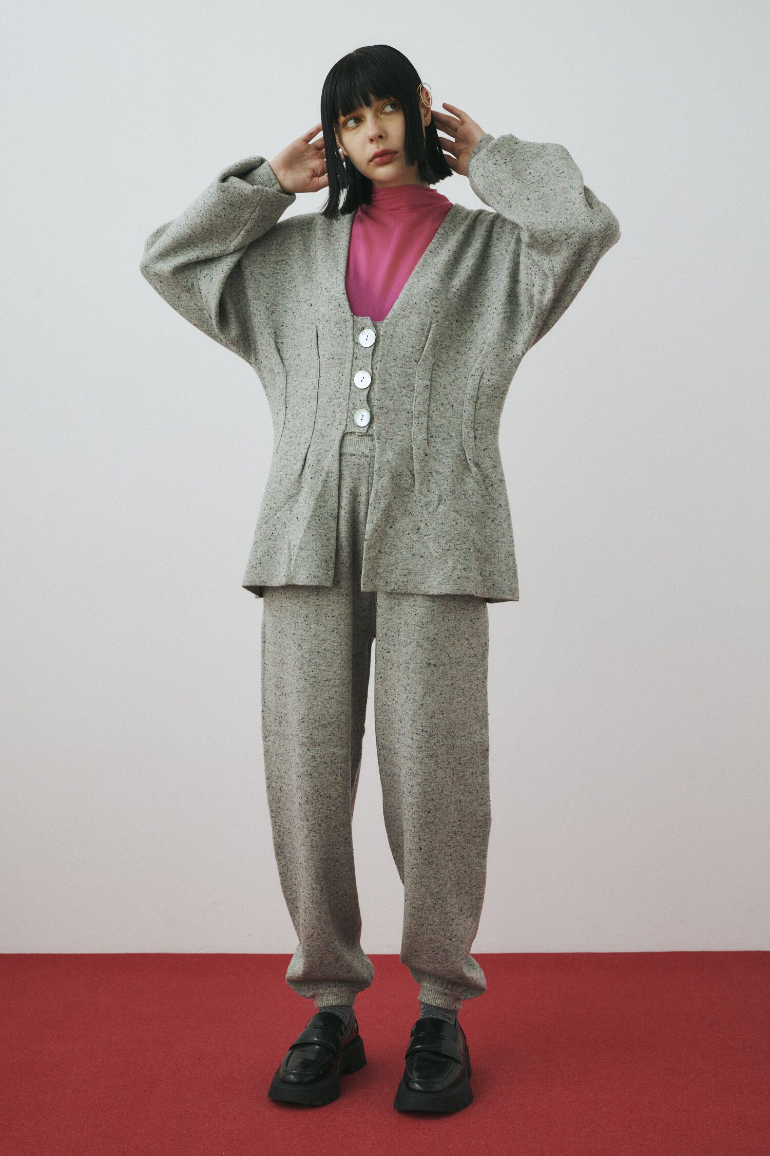 HeRIN.CYE「Nep knit cardigan」|カーディガン|