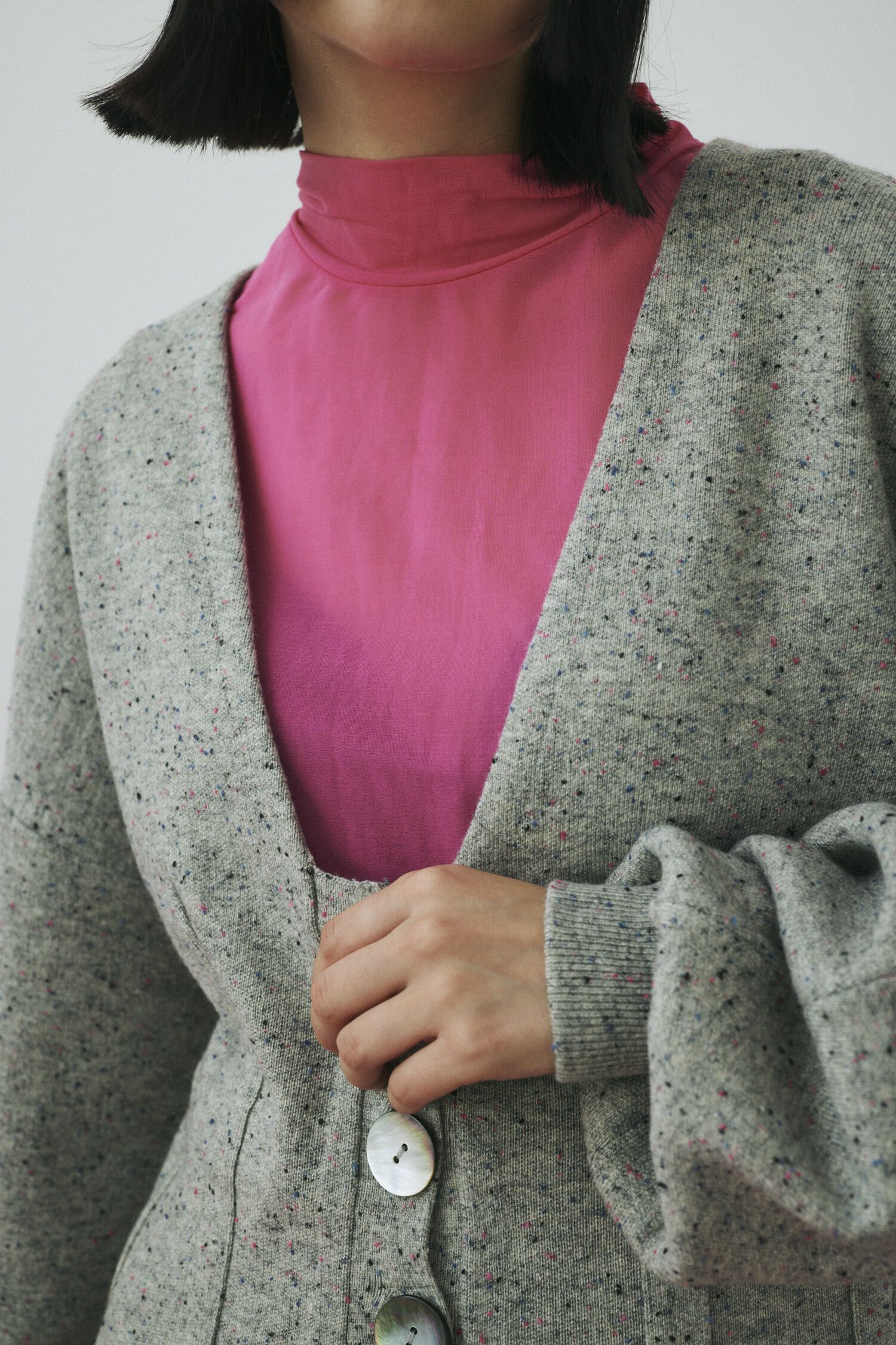 HeRIN.CYE「Nep knit cardigan」|カーディガン|