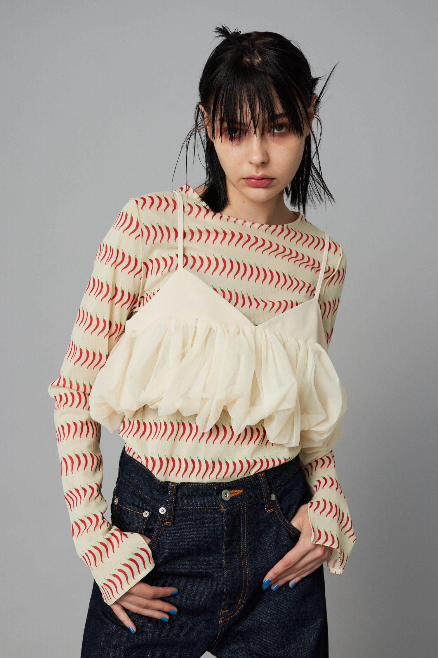 HeRIN.CYE「Balloon bustier」|シャツ・ブラウス|O/WHT1