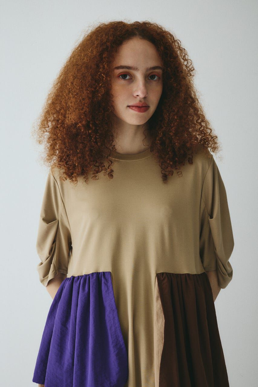 HeRIN.CYE「Tuck sleeve docking dress」|ワンピース|