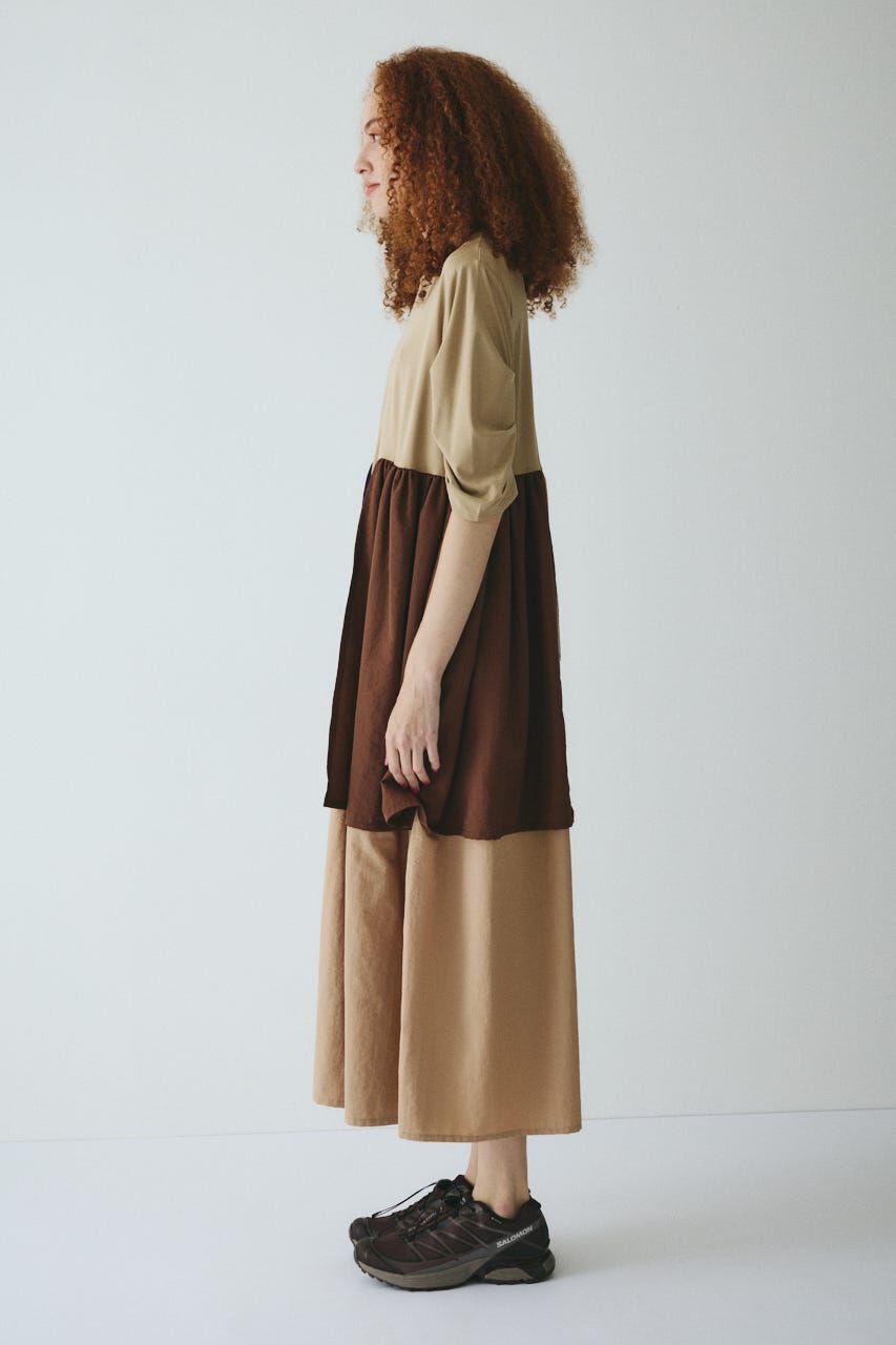 HeRIN.CYE「Tuck sleeve docking dress」|ワンピース|