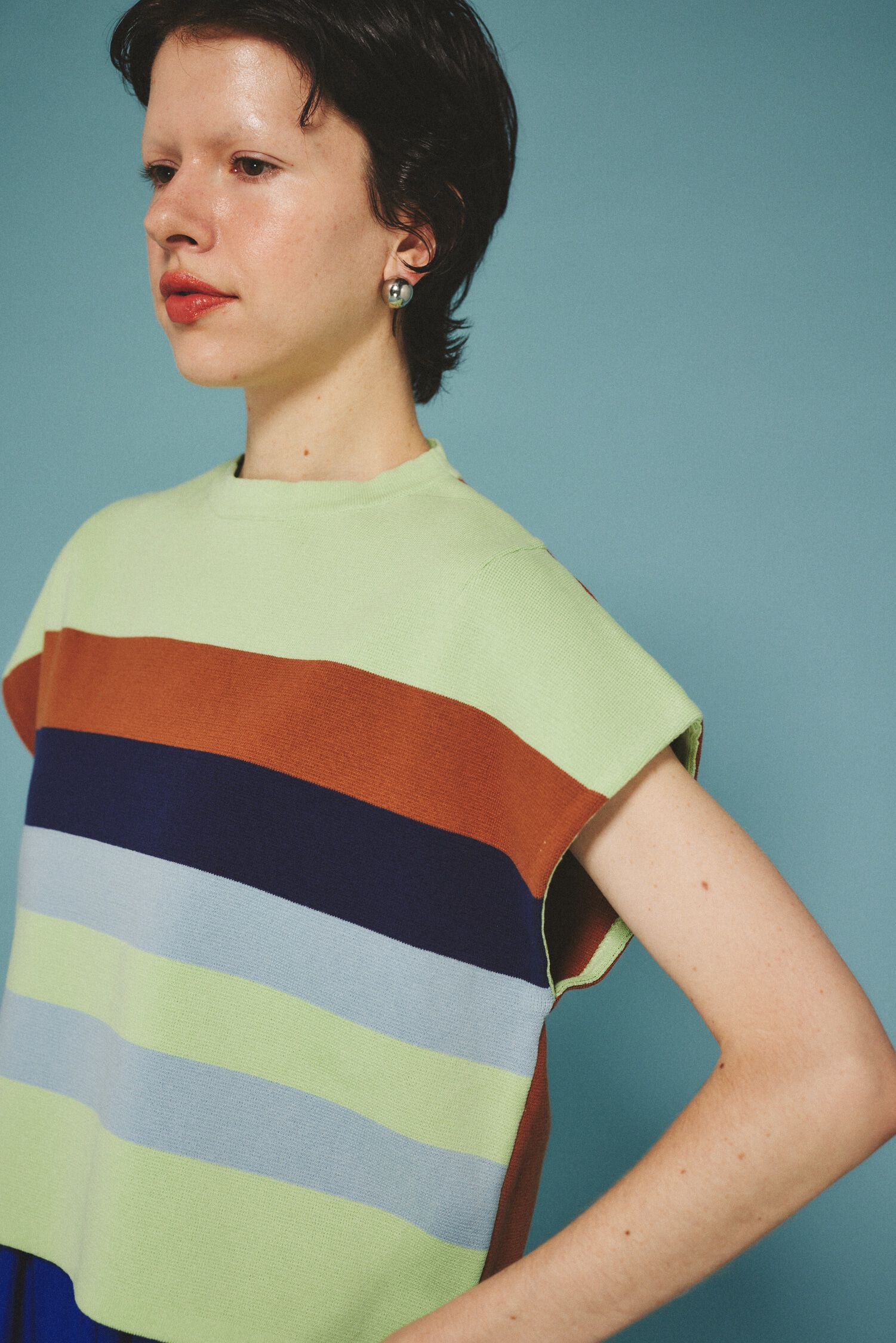 HeRIN.CYE「Border box tops」|ニット・セーター|