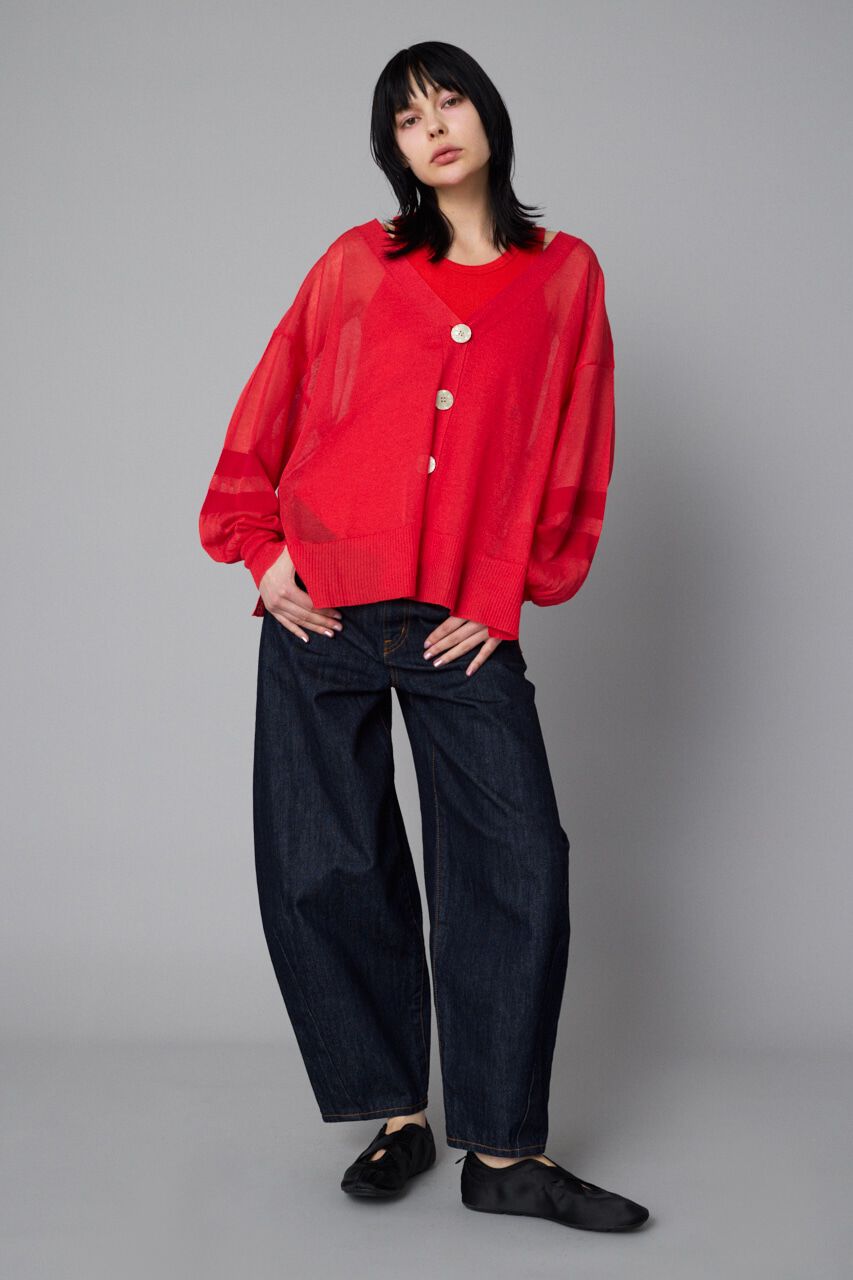 HeRIN.CYE「Sheer line cardigan」|カーディガン|