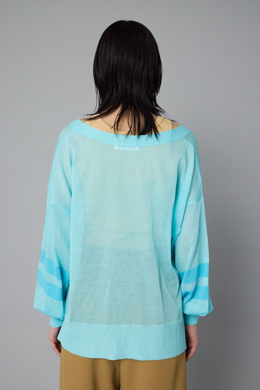HeRIN.CYE「Sheer line cardigan」|カーディガン|