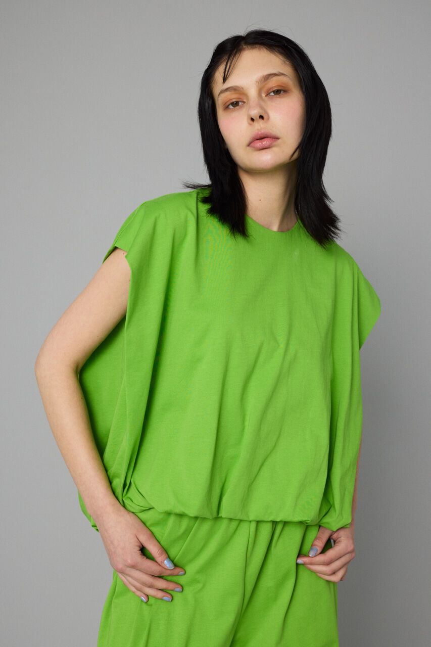 HeRIN.CYE「Balloon hem cut tops」|Tシャツ・カットソー|L/GRN1