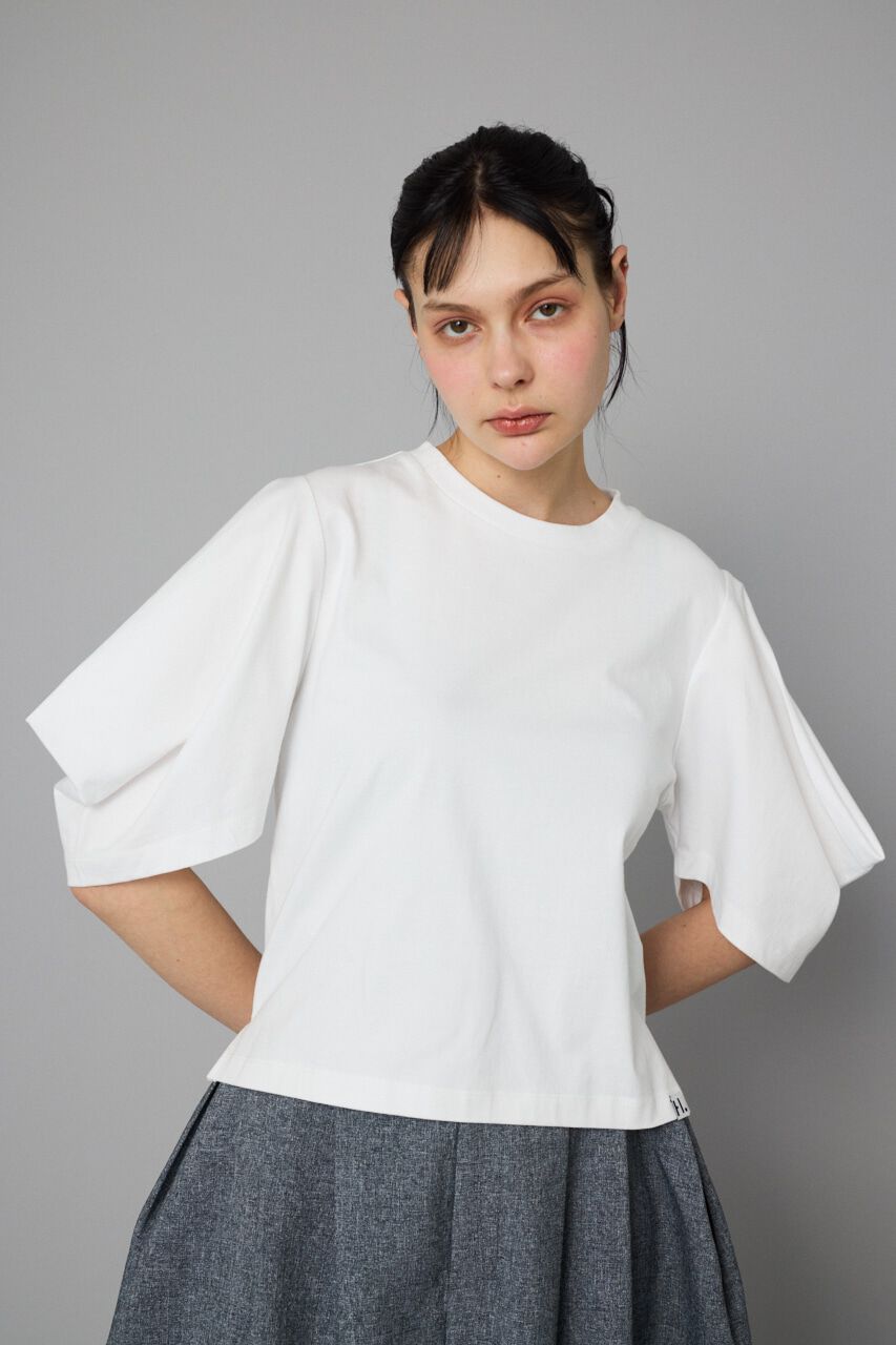 HeRIN.CYE「Tuck sleeve cut tops」|Tシャツ・カットソー|WHT
