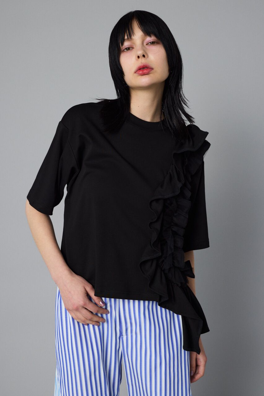 HeRIN.CYE「Many frill cut tops」|シャツ・ブラウス|BLK