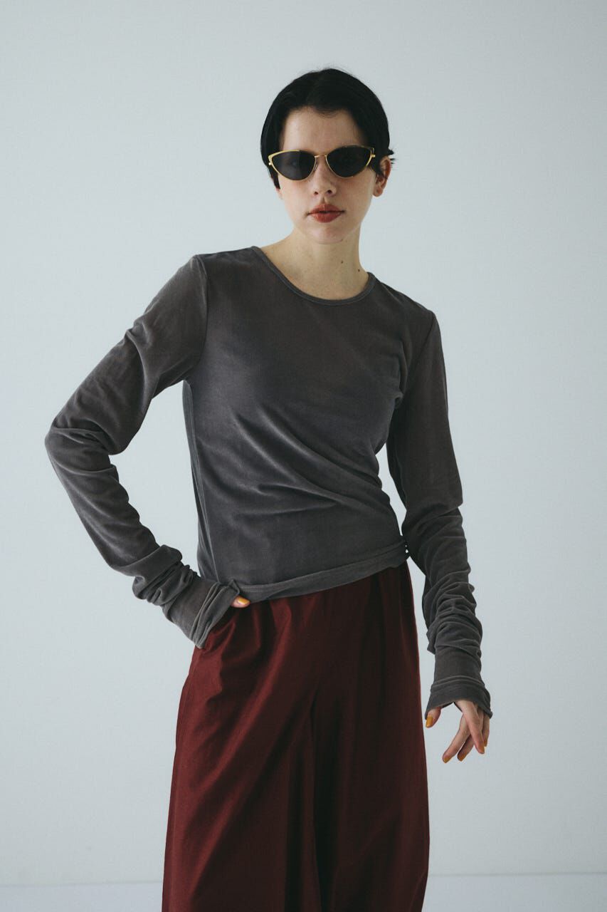 HeRIN.CYE「Velor cut tops」|Tシャツ・カットソー|GRY