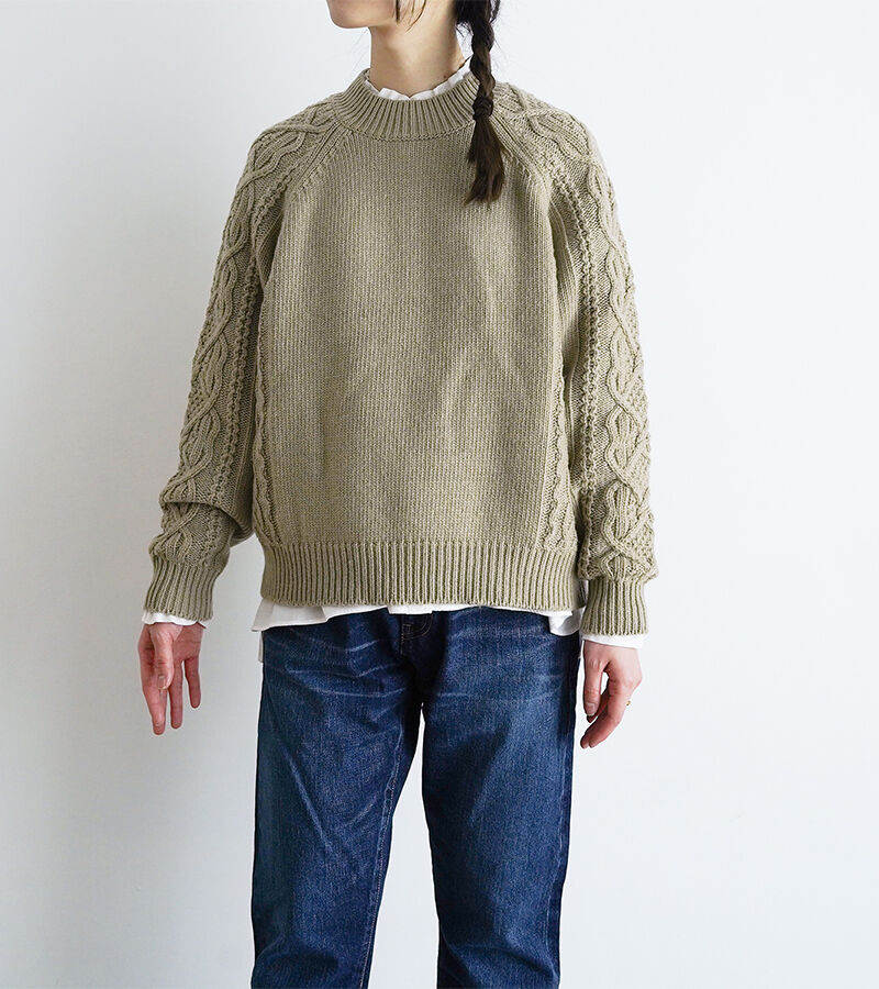 オオカミとフクロウ「オオカミと夜のパンとホットミルク&ldquo;くるみ&rdquo;」|ニット・セーター|ピスタチオ