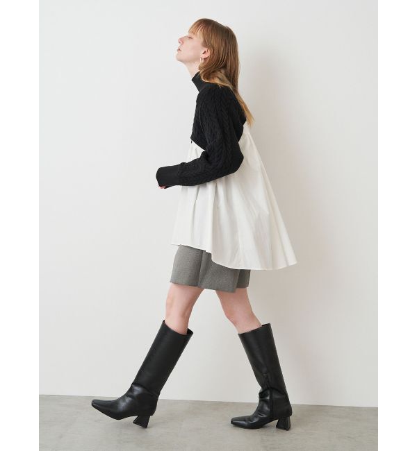 ELENDEEK「SQUARE LONG BOOTS」|ロングブーツ|