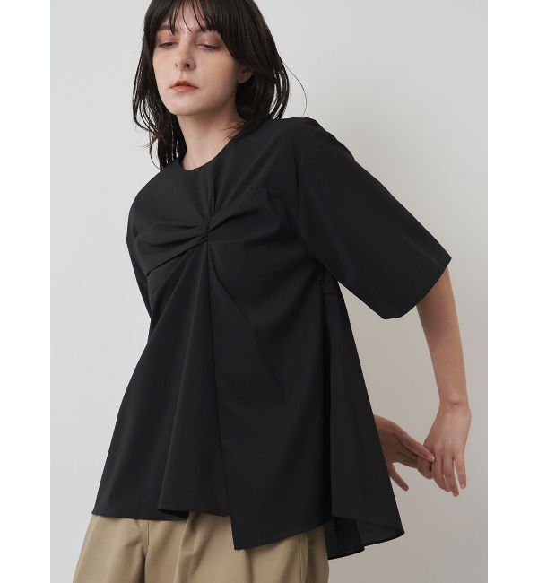 ELENDEEK「BUSTIER DRAPE BL」|シャツ・ブラウス|ブラック