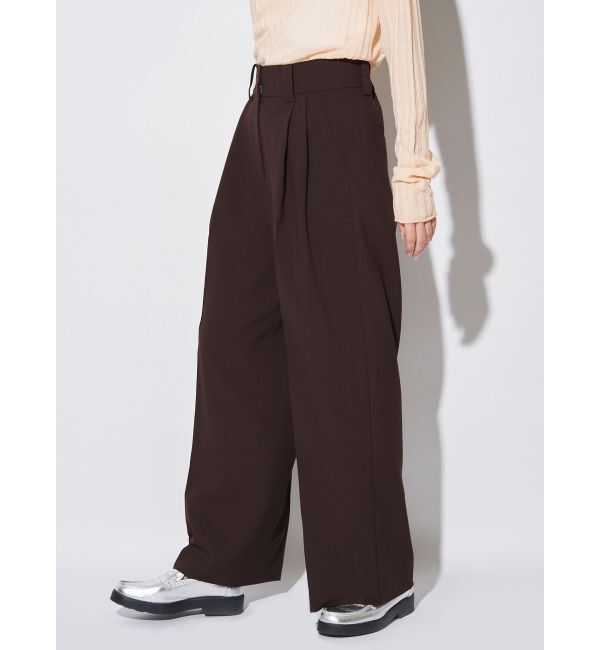 ELENDEEK「W TUCK WIDE PT」|その他|ブラウン