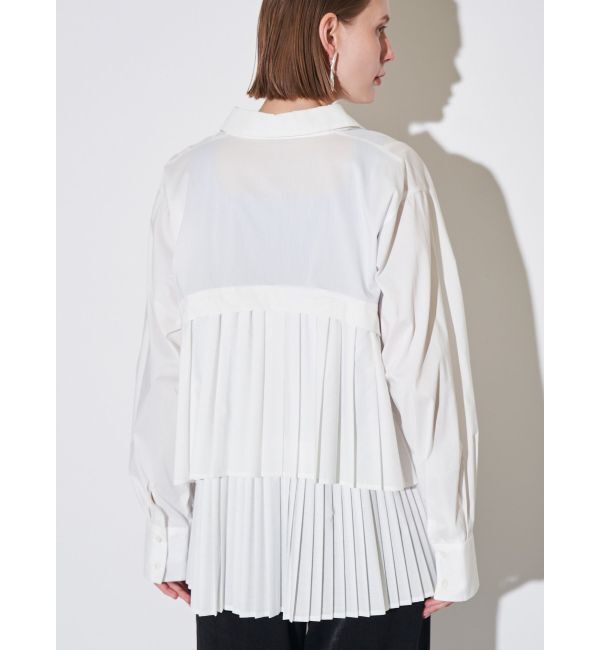 ELENDEEK「PLEATS LAYERED SH」|シャツ・ブラウス|オフホワイト