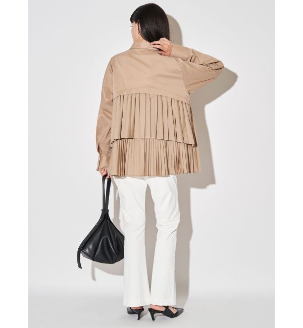 ELENDEEK「PLEATS LAYERED SH」|シャツ・ブラウス|