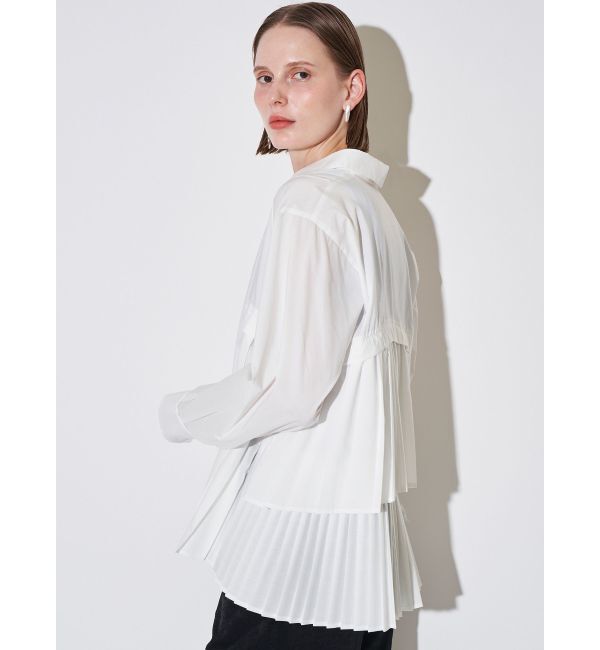 ELENDEEK「PLEATS LAYERED SH」|シャツ・ブラウス|