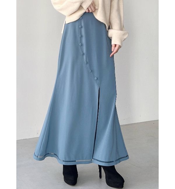 RESEXXY「ディープスリットマーメイドスカート」|スカート|ブルー