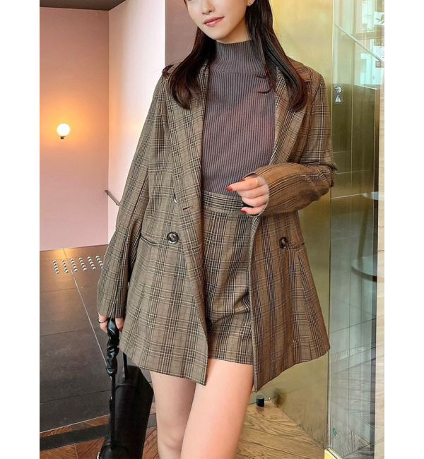 RESEXXY「テーラーミディジャケット【セットアップ着用可能】」|テーラードジャケット|ブラウン