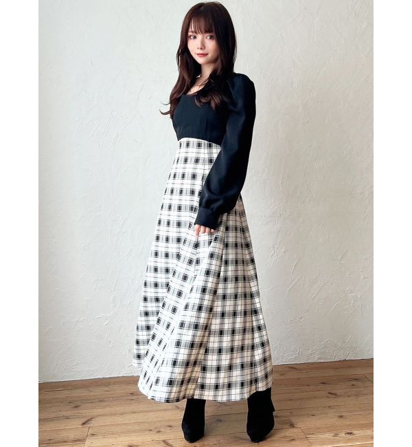 RESEXXY「ハイウエストドッキングフレアワンピース」|ワンピース|