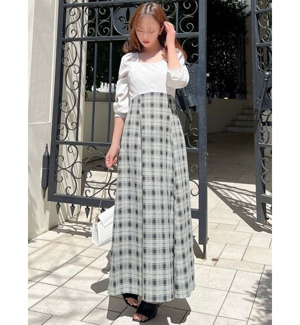 RESEXXY「ハイウエストドッキングフレアワンピース」|ワンピース|