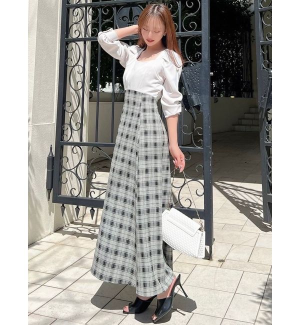 RESEXXY「ハイウエストドッキングフレアワンピース」|ワンピース|