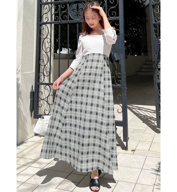 RESEXXY「ハイウエストドッキングフレアワンピース」|ワンピース|