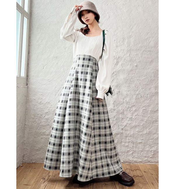 RESEXXY「ハイウエストドッキングフレアワンピース」|ワンピース|