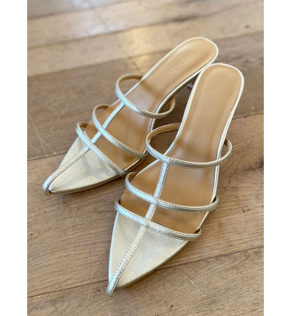 RESEXXY「ラインデザインサンダル」|サンダル|ゴールド