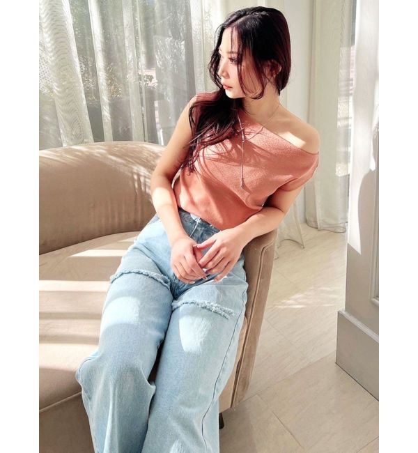 RESEXXY「ダメージワイドデニムパンツ」|デニム|