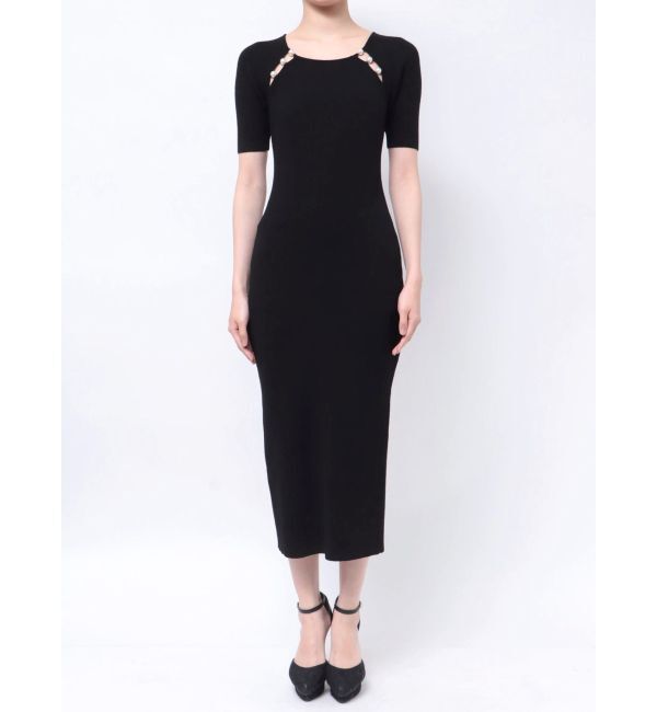 RESEXXY「パールビーズリブニットワンピース」|ワンピース|