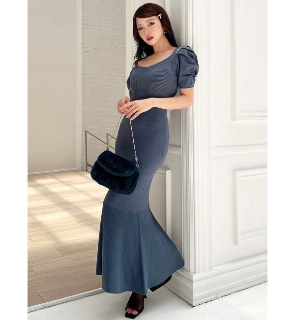 RESEXXY「ショルダーオープンマーメイドニットワンピース」|ワンピース|