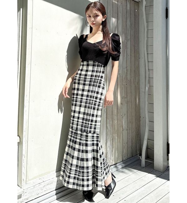 RESEXXY「ショルダーオープンマーメイドニットワンピース」|ワンピース|