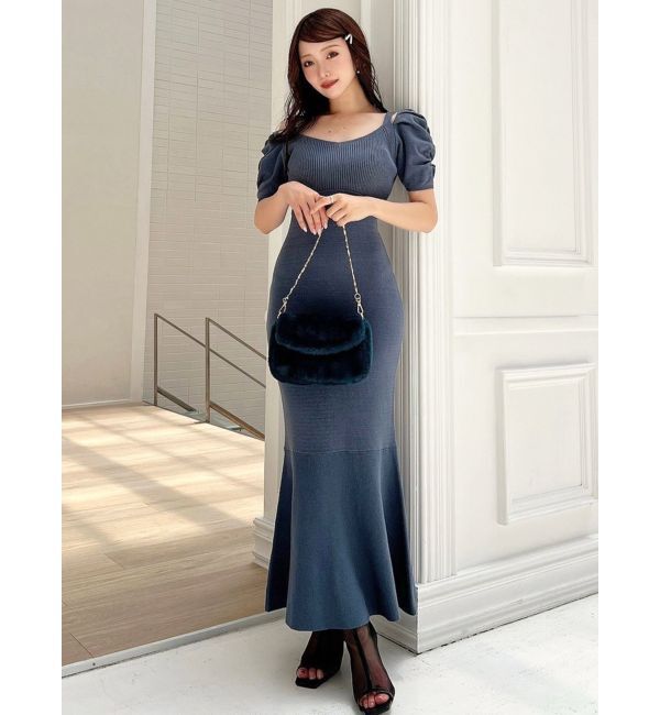 RESEXXY「ショルダーオープンマーメイドニットワンピース」|ワンピース|