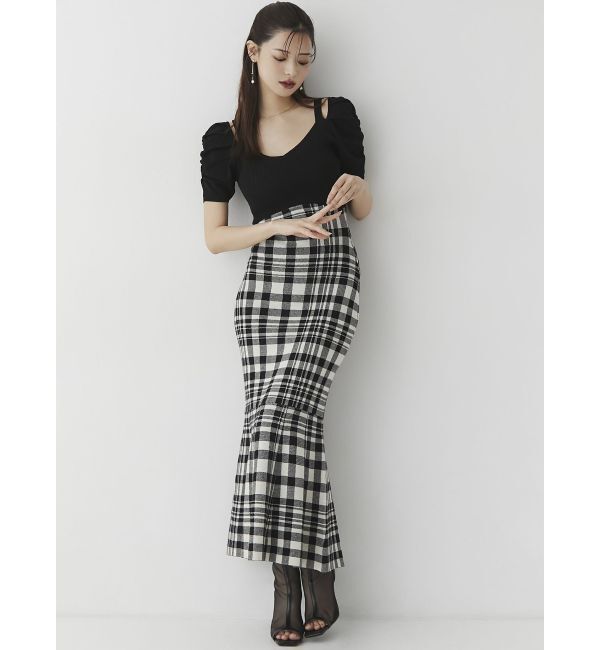 RESEXXY「ショルダーオープンマーメイドニットワンピース」|ワンピース|