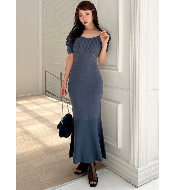 RESEXXY「ショルダーオープンマーメイドニットワンピース」|ワンピース|