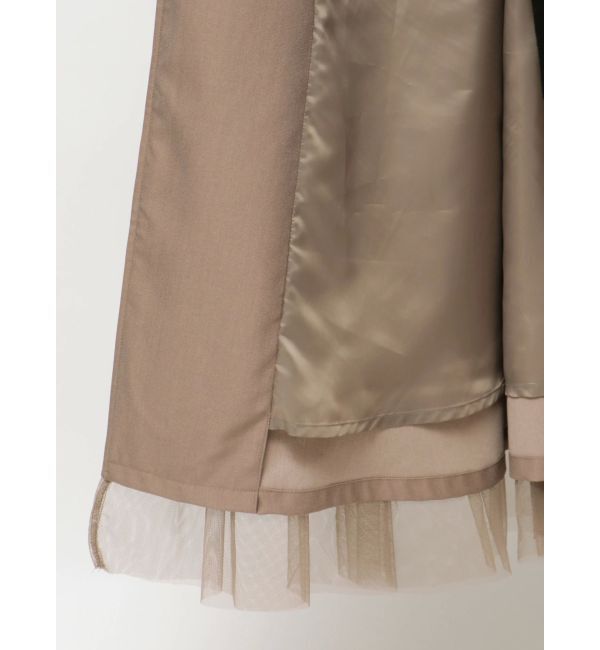 RESEXXY「チュールドッキングロングコート」|トレンチコート|