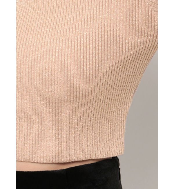 RESEXXY「グリッタークロップドルーズニットトップス」|ニット・セーター|